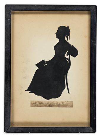 (PRESIDENTS.) Auguste Edouart, artist. Silhouettes of President Monroe’s daughter Maria Gouverneur and a cousin.